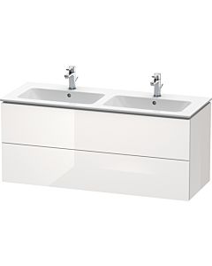 Duravit L-Cube meuble sous vasque LC625808585 Weiß Hochglanz , 129x55x48,1cm, 2 tiroirs