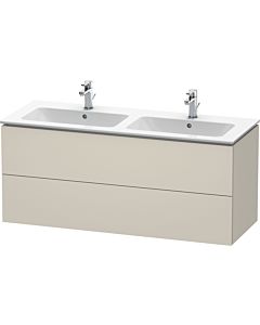 Duravit L-Cube meuble sous vasque LC625809191 129x48,1x55cm, 2 tiroirs, mural, taupe mat