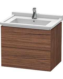 Duravit L-Cube vanity unit LC626402121 67 x 46.9 cm, dark walnut, 2 drawers, wall-hung