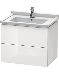 L-Cube Duravit vasque LC626402222 67 x 46,9 cm, blanc brillant, 2 tiroirs, suspendu
