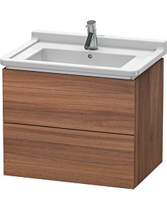 L-Cube Duravit vasque LC626407979 67 x 46,9 cm, noyer naturel, 2 tiroirs, suspendu