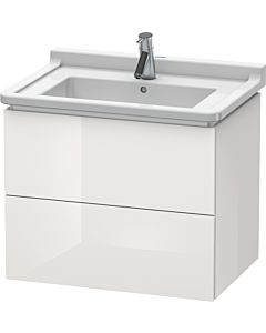 L-Cube Duravit vasque LC626408585 67 x 46,9 cm, blanc brillant, 2 tiroirs, suspendu