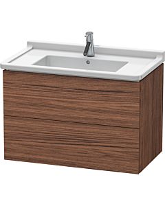 Duravit L-Cube vanity unit LC626502121 82 x 46.9 cm, dark walnut, 2 drawers, wall-hung