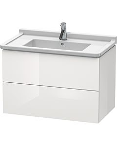 Duravit L-Cube vanity unit LC626502222 82 x 46.9 cm, white high gloss, 2 drawers, wall-hung