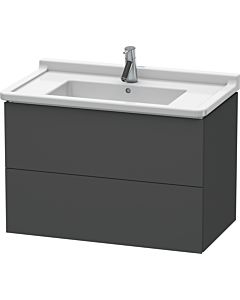 Duravit L-Cube vanity unit LC626504949 82 x 46.9 cm, graphite matt, 2 drawers, wall-hung