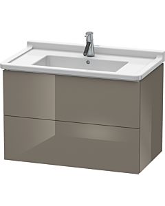Duravit L-Cube vanity unit LC626508989 82 x 46.9 cm, flannel gray high gloss, 2 drawers, wall-hung