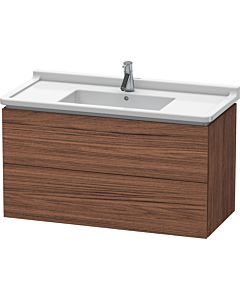 L-Cube Duravit vasque LC626602121 102 x 46,9 cm, noyer foncé, 2 tiroirs, suspendu