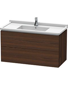 L-Cube Duravit vasque LC626606969 102 x 46,9 cm, noyer brossé, 2 tiroirs, suspendu