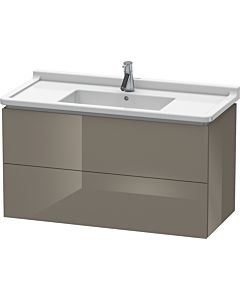 Duravit L-Cube Waschtisch-Unterschrank LC626608989 102 x 46,9 cm, flannel grey hochglanz, 2 Schubkästen, wandhängend
