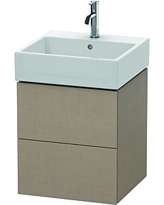 Duravit L-Cube Waschtisch-Unterschrank LC627407575 48,4 x 45,9 cm, leinen, 2 Schubkästen, wandhängend