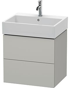 Duravit L-Cube Waschtisch-Unterschrank LC627500707 58,4x 45,9 cm, betongrau matt, 2 Schubkästen, wandhängend