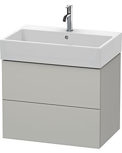 Duravit L-Cube Waschtisch-Unterschrank LC627600707 68,4 x 45,9 cm, betongrau matt, 2 Schubkästen, wandhängend