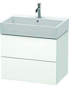 L-Cube Duravit vasque LC627601818 68,4 x 45,9 cm, blanc mat, 2 tiroirs, suspendu