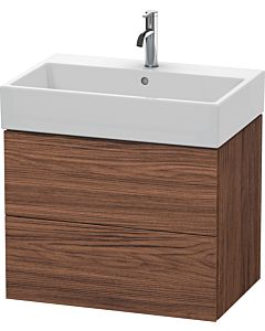 Duravit L-Cube vanity unit LC627602121 68.4 x 45.9 cm, dark walnut, 2 drawers, wall-hung