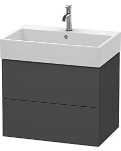 Duravit L-Cube Waschtisch-Unterschrank LC627604949 68,4 x 45,9 cm, graphit matt, 2 Schubkästen, wandhängend