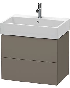 Duravit L-Cube vanity unit LC627609090 68.4 x 45.9 cm, flannel gray silk matt, 2 drawers, wall-hung