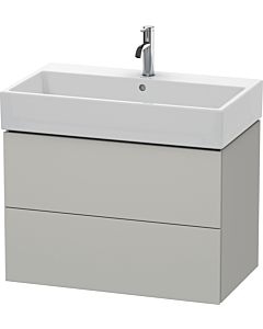 Duravit L-Cube Waschtisch-Unterschrank LC627700707 78,4x 45,9 cm, betongrau matt, 2 Schubkästen, wandhängend