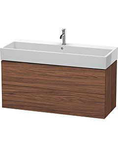 Duravit L-Cube vanity unit LC627902121 118.4x 45.9 cm, dark walnut, 2 drawers, wall-hung