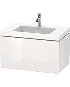 Duravit L-Cube Waschtisch-Unterschrank LC6917O2222 80 x 48 cm, 1 Hahnloch, weiß hochglanz, 1 Auszug