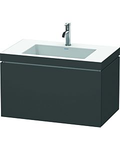 Duravit L-Cube Waschtisch-Unterschrank LC6917O4949 80 x 48 cm, 1 Hahnloch, graphit matt, 1 Auszug