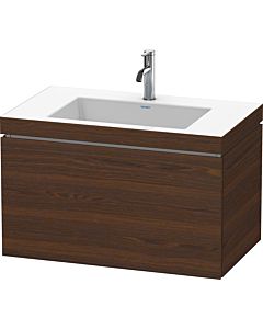 Duravit L-Cube vanity unit LC6917O6969 80 x 48 cm, 2000 tap hole, brushed 2000 , match2 pull-out