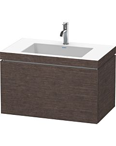 Duravit L-Cube Waschtisch-Unterschrank LC6917O7272 80 x 48 cm, 1 Hahnloch, eiche dunkel gebürstet, 1 Auszug
