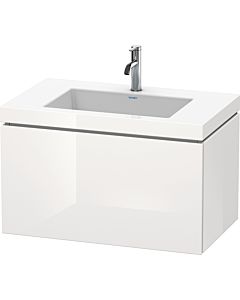 Duravit L-Cube vanity unit LC6917O8585 80 x 48 cm, 2000 tap hole, white high gloss, 2000 pull-out