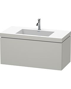 Duravit L-Cube vanity unit LC6918O0707 100 x 48 cm, 2000 tap hole, concrete gray matt, 2000 pull-out