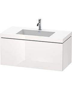Duravit L-Cube vanity unit LC6918O2222 100 x 48 cm, 2000 tap hole, white high gloss, 2000 pull-out