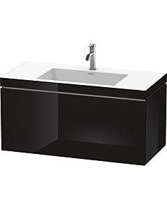 Duravit L-Cube Waschtisch-Unterschrank LC6918O4040 100 x 48 cm, 1 Hahnloch, schwarz hochglanz, 1 Auszug