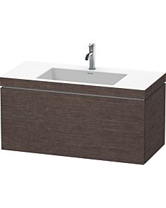 Duravit L-Cube Waschtisch-Unterschrank LC6918O7272 100 x 48 cm, 1 Hahnloch, eiche dunkel gebürstet, 1 Auszug