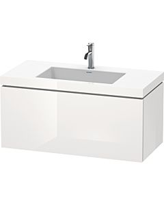 Duravit L-Cube Waschtisch-Unterschrank LC6918O8585 100 x 48 cm, 1 Hahnloch, weiß hochglanz, 1 Auszug