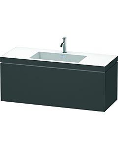 Duravit L-Cube vanity unit LC6919O4949 120 x 48 cm, 2000 tap hole, graphite matt, 2000 pull-out