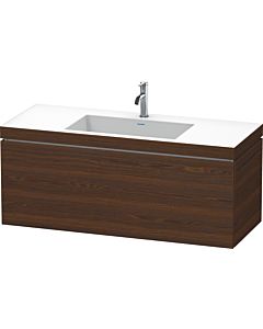 Duravit L-Cube Waschtisch-Unterschrank LC6919O6969 120 x 48 cm, 1 Hahnloch, nussbaum gebürstet, 1 Auszug