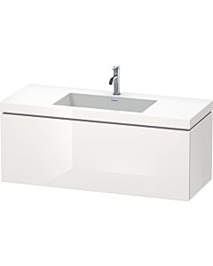 Duravit L-Cube vanity unit LC6919O8585 120 x 48 cm, 2000 tap hole, white high gloss, 2000 pull-out