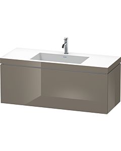 Duravit L-Cube Waschtisch-Unterschrank LC6919O8989 120 x 48 cm, 1 Hahnloch, flannel grey hochglanz, 1 Auszug