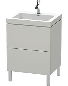 Duravit L-Cube vanity unit LC6936O0707 60 x48 cm, match2 tap hole, concrete gray matt, 2 2000