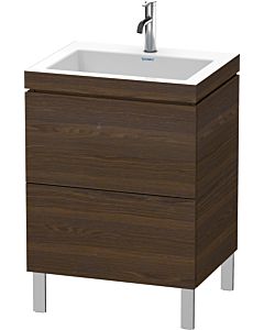L-Cube Duravit vasque LC6936O6969 60 x48 cm, trou pour robinet match2, noyer brossé, 2 2000