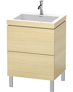 Duravit L-Cube vanity unit LC6936O7171 60 x48 cm, 2000 tap hole, Mediterranean oak, 2 pull-outs, floor-standing