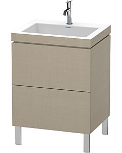 Duravit L-Cube vanity unit LC6936O7575 60 x48 cm, match2 tap hole, linen, 2 2000