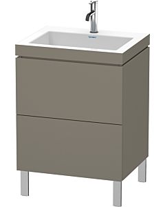 Duravit L-Cube vanity unit LC6936O9090 60 x48 cm, match2 tap hole, flannel gray silk matt, 2 2000