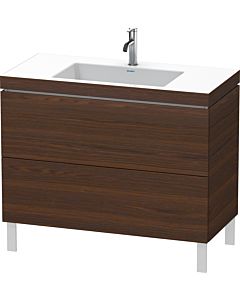 L-Cube Duravit vasque LC6938O6969 100 x 48 cm, trou pour robinet match2, noyer brossé, 2 2000