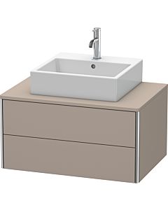 Duravit XSquare Meuble sous lavabo XS491004343 80x40x54,8cm, 2 tiroirs, mat en basalte
