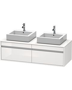 Duravit Ketho meuble sous-vasque KT6697B2222 140x55x42,6cm, pour Aufsatzbecken , découpe des deux côtés, blanc brillant