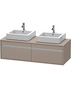 Duravit Ketho meuble sous-vasque KT6697B4343 140x55x42,6cm, pour Aufsatzbecken , découpe des deux côtés, basalte mat