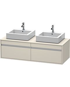 Duravit Ketho meuble sous-vasque KT6697B9191 140x55x42,6cm, pour Aufsatzbecken , découpe des deux côtés, Taupe