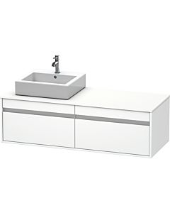 Duravit Ketho meuble sous-vasque KT6697L1818 140x55x42,6cm, pour Aufsatzbecken , découpe à gauche, blanc mat