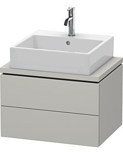 Duravit L-Cube vanity unit LC580500707 62 x 47.7 cm, concrete gray matt, for console, 2 drawers