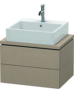 Duravit L-Cube Waschtisch-Unterschrank LC580507575 62 x 47,7 cm, leinen, für Konsole, 2 Schubkästen
