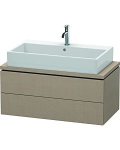 Duravit L-Cube Waschtisch-Unterschrank LC580807575 92 x 47,7 cm, leinen, für Konsole, 2 Schubkästen